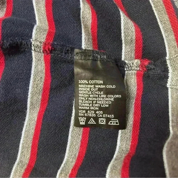 Nautica Navy/Red/Gray Long Sleeve Polo Men’s Size L - Picture 5 of 9